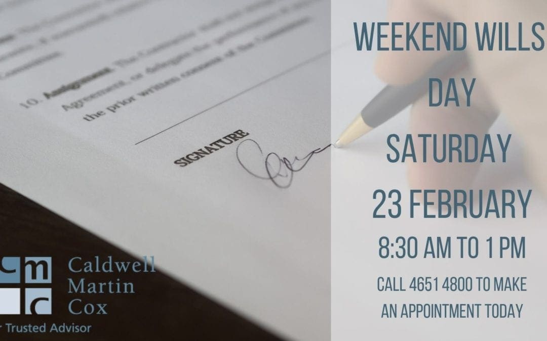 Weekend Wills Day 23 February