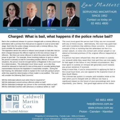 Charged: What is bail, what happens if the police refuse bail?