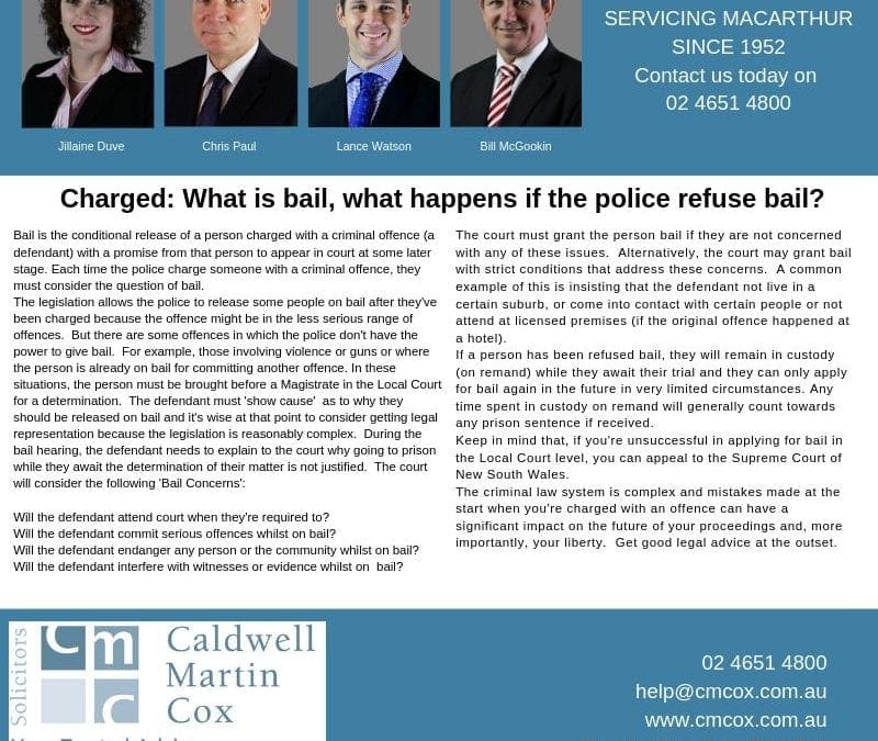 Charged: What is bail, what happens if the police refuse bail?