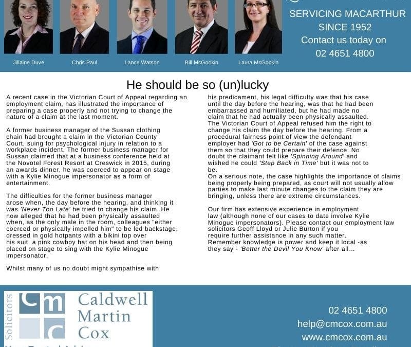 He Should Be So (Un) Lucky