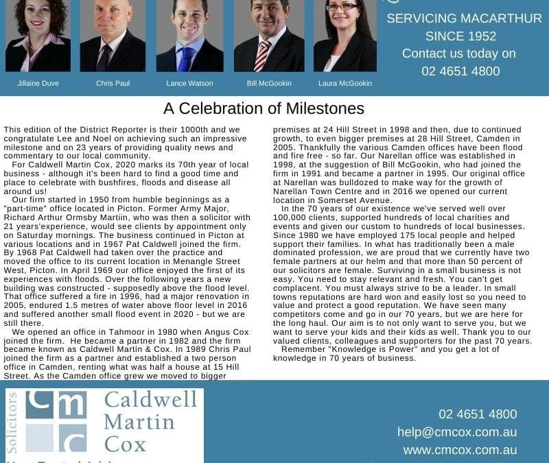 A Celebration of Milestones