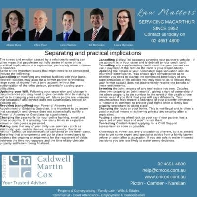 Separating and practical implications
